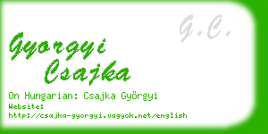 gyorgyi csajka business card